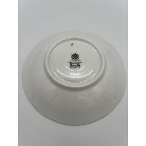 Vintage Paragon England Floral Rose White Turquoise Tea Cup & Saucer Set - Picture 6 of 12